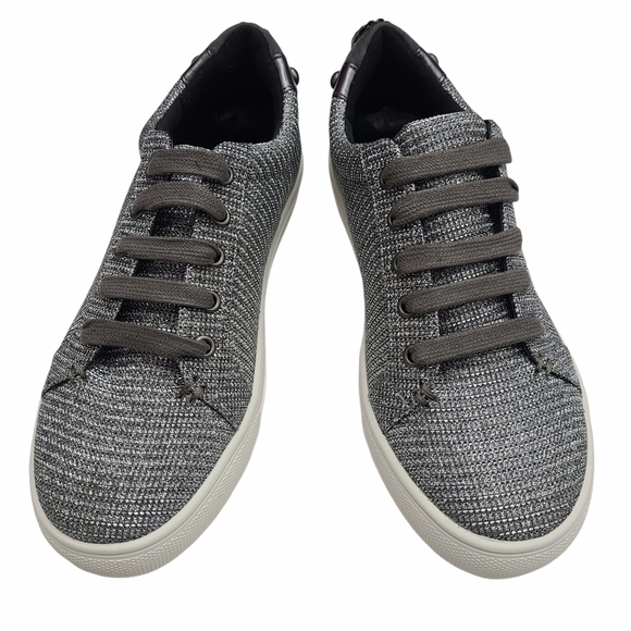 Kurt Geiger London Ludo Metallic Crystal Trainers - Picture 6 of 12